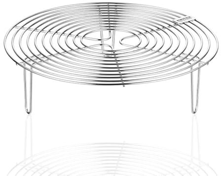Docache Acier Inoxydable Steamer Rack Rond, pour la Cuisson, Grille d'insertion en Acier Inoxydable Support de Cuisson, Cuiseur Vapeur Insert Grille à gâteaux (20 x 7cm)