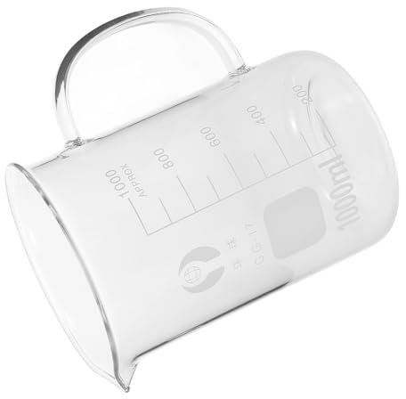 PRETYZOOM Bécher Verre Tasse à Mesurer Mug De Chimie Avec Anse Pour Laboratoire Et Cuisine