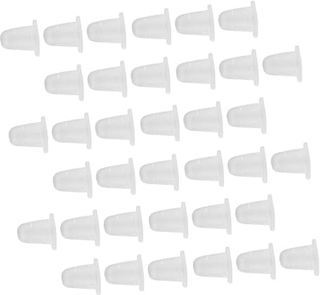 DEARMAMY Accessoires de Maquillage Silicone 200pcs Godets à Pigments Souples en Silicone Blanc, Stabilité et Pratique pour Tatouage Semi-permanent