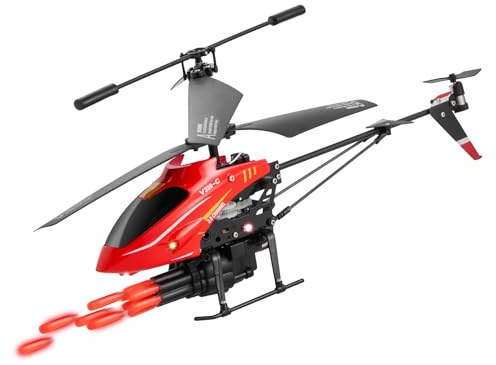 VEVOR RC Helicopter, 2.4GHz Flying Remote Control Helicopter with Shooting Mode, 3.5 Channel RC Airplane for Kid, Altitude Hold, One-Key Takeoff/Landing & LED Lights, Toys for Kids