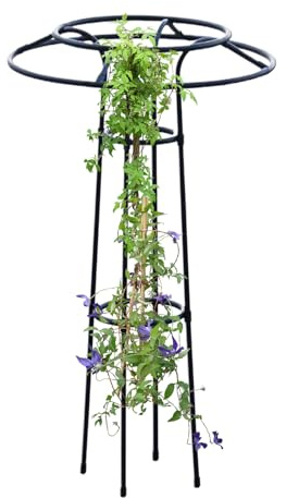 Enrejado de jardín para plantas trepadoras, marco de soporte resistente estilo paraguas para verduras, estructura multifuncional para patio, balcón, invernadero, patio, uso al aire libre