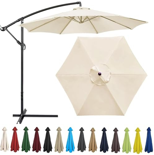 Replacement for 3.6ft Patio UmbrellaOutdoor Market Shade Top Garden Parasol Cover 6 Ribs Waterproof Sun Shelter for Deck Terrace and Market Tables