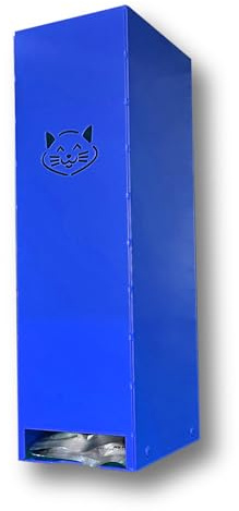 Jakes Farm Yard Wall Mounted Cat & Pet Food Pouch Dispenser – Blue Finish - 20+ Pouch Capacity – Easy Refill & Removal - Space-Saving, Tidy - Steel Organiser for Wet Food – UK Made