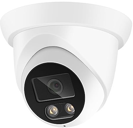 NJJIHUI Caméra IP 4K 8MP Audio extérieur POE H.265 Grand Angle 2.8mm AI Couleur Vision Nocturne Maison CCTV vidéo Surveillance sécurité pour Jardin, Garage, Atelier(6mm,8MP POE)