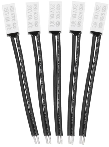 QUARKZMAN 5 st termostat KSD9700 70 °C/158°F Normalt stängd Termisk Switch Termiskt Skydd N.C 10A 250V Plast Temperaturkontroll
