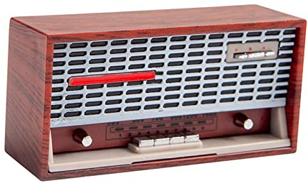 JunZheHub Mini Grammofono per Casa delle Bambole in 1:12 di Vita Quotidiana delle Bambole (OB11), Rosso Scuro