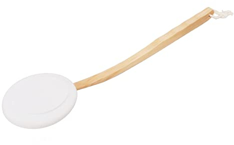 Generic Cepillo de Fregado de Espalda de Ducha con Largo, Limpieza Efectiva para Hombres y Mujeres, Aplicador de Loción para Aliviar la Fatiga en el Hogar, Aplicador de Loción de Baño de Madera EVA