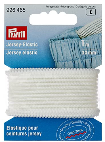 Jersey-Elastic 30 mm weiß