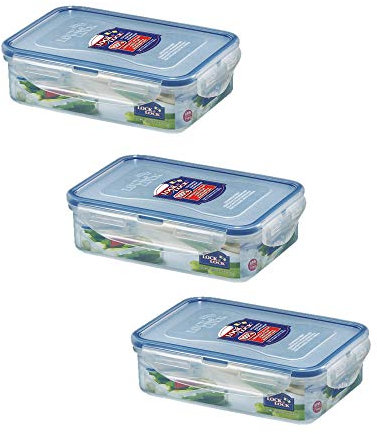 3 X & Preservation Lock - Rectangular Box HPL815 550ml