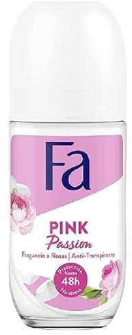 FA Desodorante en roll-on Pink Passion en botella de cristal, 3 unidades (3 x 50 ml)