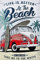 Nostalgic-Art Cartel de Chapa Retro VW – Bulli T1 – Beach – Idea de Regalo de Furgoneta Volkswagen, metálico, Diseño Vintage Decorativo, 20 x 30 cm
