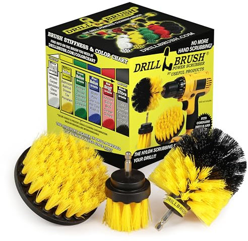 Drill Brush – Drill Scrubber Attachment – Brush for Drill – Drill Brush Rims – Brush Scrubber – Power Scrubber Brush – Carpet Drill Brush – Bathtub Cleaner – Grout Brush – Drill Brush Attachment Set