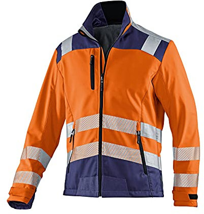 KÜBLER REFLECTIQ Warnschutzjacke warnorange, Größe XXL, Unisex-Arbeitsjacke aus Mischgewebe, Funktionelle Warnschutzjacke