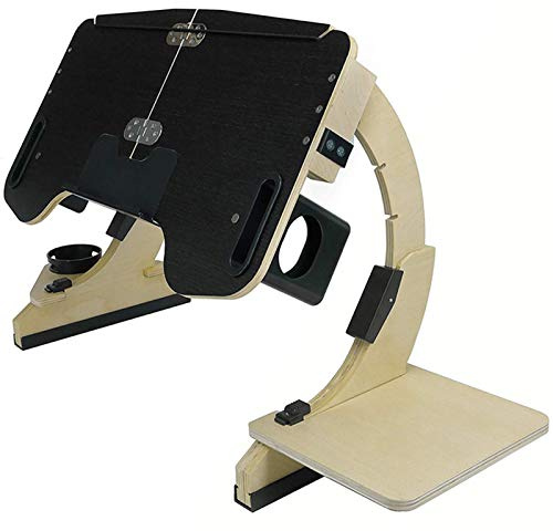 Laptop Tisch Faltbarer Lap Desk Stand, Verstellbarer Laptop Tisch für Bett Notebook Schreibtisch Tragbares Notebook Bettablage Multifunktions-Lap Tablet mit Getränkehalter,Schwarz