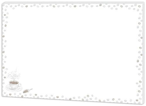 RNKVERLAG 46658 - Sous-main de bureau ''Coffee'', 60 x 42 cm, vierge, 30 feuilles, 1 pièce
