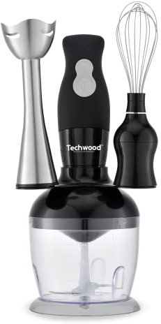 Techwood TMS-8366 Ensemble Mixeur Plongueur 3 en 1, Noir