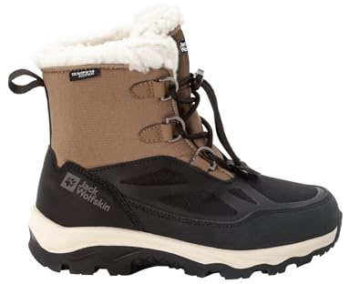 Jack Wolfskin Unisex barn Vojo Shell Xt Texapore Mid K snöstövlar, Brun svart, 36 EU