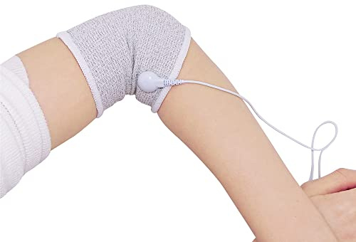 CareforYou Leitfähige Faser-Elektroden-Ellenbogen-Massage-Tens mit Buchse, 2,5 mm, Elektroden-Anschlusskabel, Verwendung für TENS-Geräte