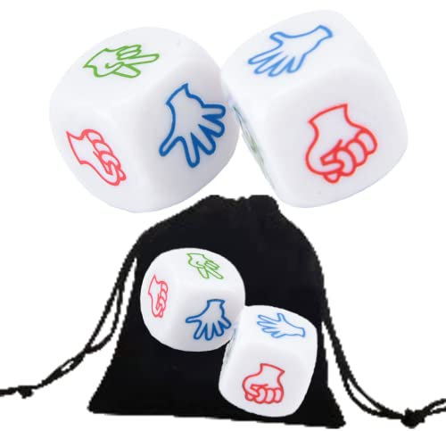 DenYouT 2 pezzi divertenti gioco di bere dadi coppia dadi festa dadi divertimento dadi decisione dadi tasca dadi sfida dadi amore dadi novità regalo per la famiglia novità kit