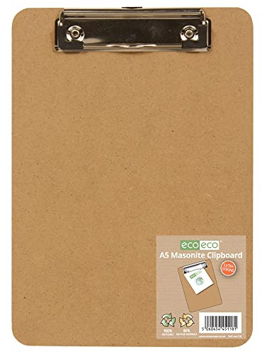 eco-eco Masonit-Klemmbrett mit niedrigem Profil, A5, eco118