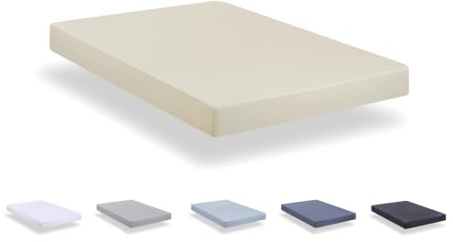 Spannbettlaken aus gebürsteter Mikrofaser, extra weich, für Betten 80 x 190/200 cm, Beige