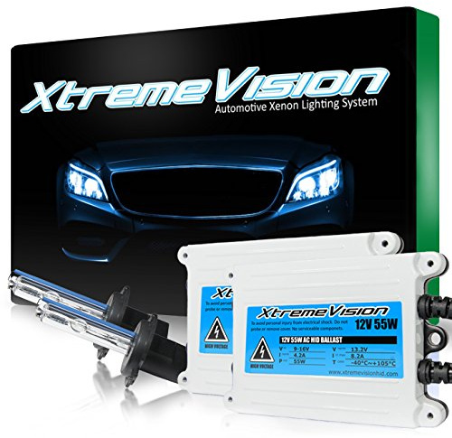 XtremeVision H7 5K 55W AC Xenon Bundle - Headlight Bulb With Slim AC Ballast - 5000K Bright White - 1 Pair