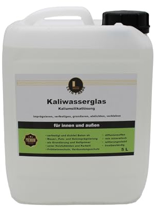 Leintrade Kaliwasserglas Kaliumsilikat-Lösung Grundierung Imprägnierung 5L