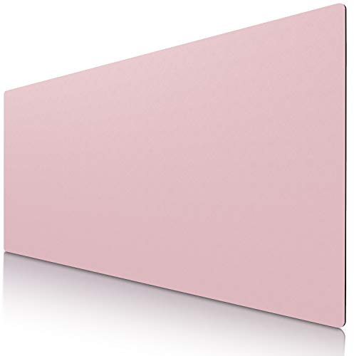CSL XXL Speed Gaming Mauspad Titanwolf 900 x 400mm, Premium PU-Leder XXL Mousepad, Tischunterlage Large Size, verbessert Präzision & Geschwindigkeit - Stabiler Halt auf glatten Oberflächen, Rosa