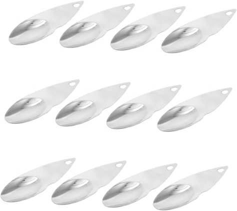 CIYODO 12pièces Cuillères à Creuser Acier Inoxydable pour Kiwi Outil Léger pour Extraire La Chair De Fruits Adapté à Pastèque Et Autres Fruits