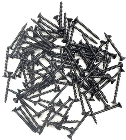 100 PCS Black Wood Screws (4mm x 40mm) Double Countersunk Multi Purpose Organic Woodscrews