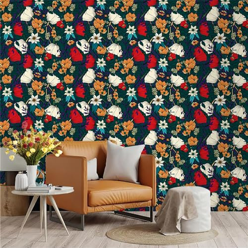 Selbstklebende Tapete Lila Blau Rot Strukturtapete Wandtattoo Schlafzimmer Tapete Selbstklebend Vliestapete Wallpaper for Living Room Tapeten Langlebig Wandschutzfolie 45x300cm