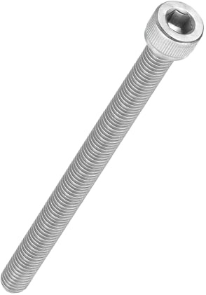 Kozelo 2pcs Tornillos de Cabeza Hexagonal - [M8-1.25 x 120mm] Acero Inoxidable 304 Totalmente Roscado Allen Tornillo para Motor Eléctrico Ventilador Impresión 3D Reparación, Plateado