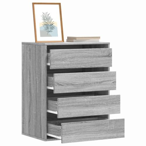 LLEZKBR Schränke & Aufbewahrung-Kommode Eckkommode Grau Sonoma 60x41x76cm Holzwerkstoff