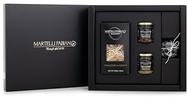 Confezione Regalo Tartufo BERLINO - Cesti Natalizi Pasquali a base di Tartufo - Prodotti Tipici Artigianali - Idea Pacco Gastronomico Natale Pasqua - Truffle Gift Idea - Martelli Fabiano Tartufi