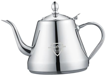 FytStycale Bouilloire à Thé en Acier Inoxydable, Bouilloire à Thé avec Couvercle Moderne, Théière de Cuisinière pour Poêles électriques D'extérieur en Poterie