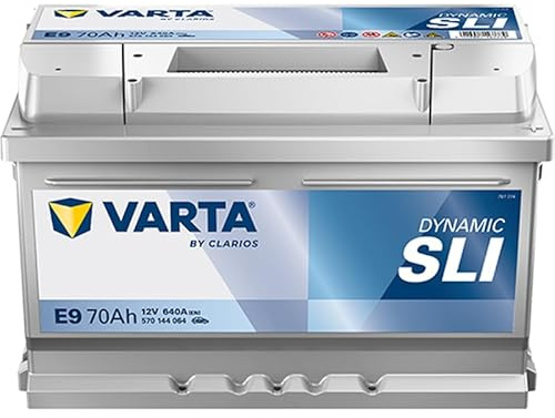 VARTA Automotive DYNAMIC SLI (E9) 12V 70Ah 640A - Nassbatterie KFZ mit Standardausstattung & ohne Start-Stopp System - Starterbatterie für einfachen Energiebedarf - Bleisäurebatterie wartungsfrei