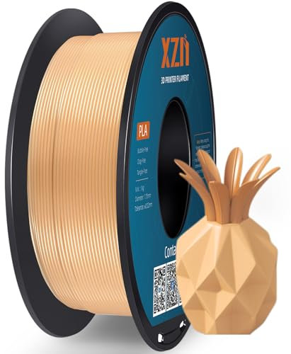 XZN PLA Filament 1.75mm,PLA 3D Drucker Filament,Robust und Langlebig,Maßgenauigkeit +/-0,02mm,1KG Filament Spule,PLA Sandgold