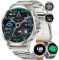 1.85 Smartwatch Uomo con 3 Cinturini/800 mAh,Orologio Smart Watch Militari con Chiamata Bluetooth 123 Modalità Sportive 5ATM Impermeabile,Sonno/Cardiofrequenzimetro per Android iOS