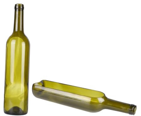 Toyvian 2 Pièces Bouteille Décorative en Verre Pots Pot De Bouteille De Vin Petit Bougeoir Décoration De Bureau Planteur De Bouteilles Photophores Vases Haut Verre Blanc