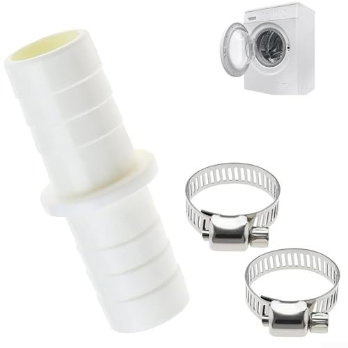 Washing Machine Outlet Drain Hose, Waste Pipe Connector With 2 Adjustable Metal Clamps, Drain Connector For Appliance Drainage