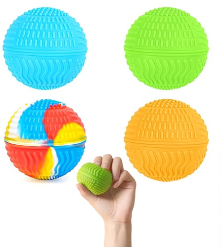 Antistressball, Sensory StressBall，Quetschball Fidget Ball Spielzeug Anti Stress Bälle zum Kneten Anti Stress Ball für Erwachsene (4 Farben)