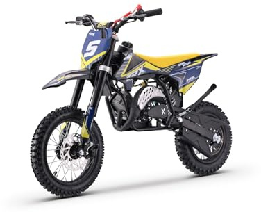 Elektrisches Motocross Beneo Motors Cross TRX Gelb – 60 cm³ Dirtbike Dirt Bike CrossBike DirtBike pocket 60cc Pitbike PocketBike Motocross Motorrad Motorbike