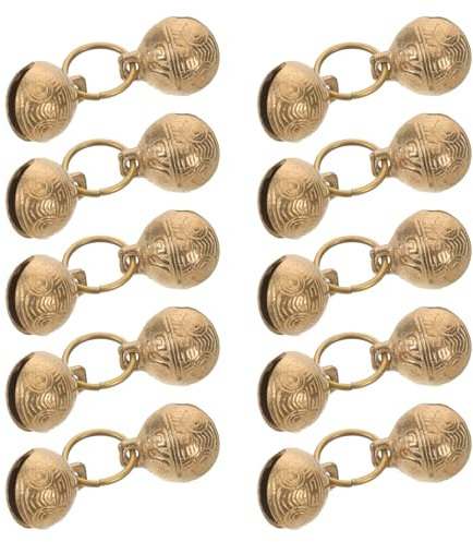 SOIMISS 10stücke Kupfer Glöckchen für Hundehalsbänder Anhänger mit Tigermotiv für Katzenhalsbänder Glöckchen für Welpenhalsbänder Anhänger für Haustierhalsbänder Leichtes Design Sicherer