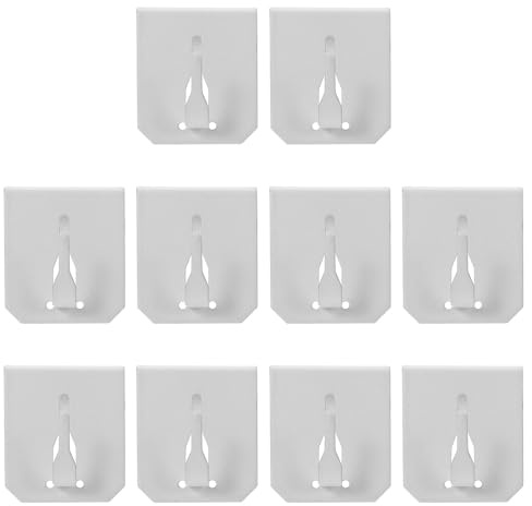 Alipis Ganci per Finestre in Metallo 10 Pezzi Morsetti a Clip per Telai 12-20 Mm, Portalampade per Luci Stagionali, Supporto senza Trapano per Decorazioni e Tende Esterne
