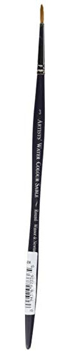 Winsor & Newton 5067003 Professional Sable Aquarell Pinsel aus Kolinski Marderhaar für ausgezeichnete Farbtragekapazität, Sprungkraft, Punktgenauigkeit - Rund Nr. 3 - 2,1 mm - kurzer Stiel