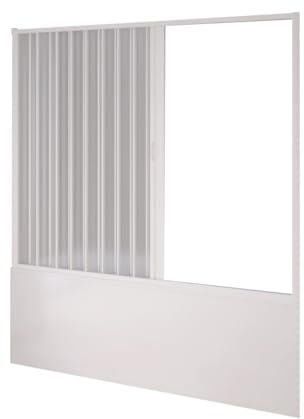 Pared de bañera pvc plegable lateral pared 170-140 h 150 mod. Nova Kit Vasca