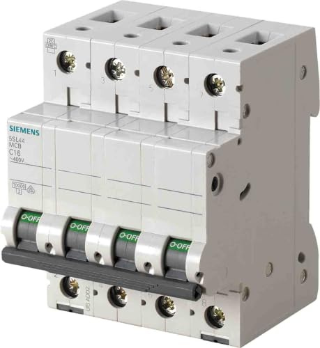Siemens 5SL4 Miniaturüberlastschalter Typ C, Pol 3-polig 10A 400V ac, Abschaltvermögen 10 kA SENTRON 72 V dc