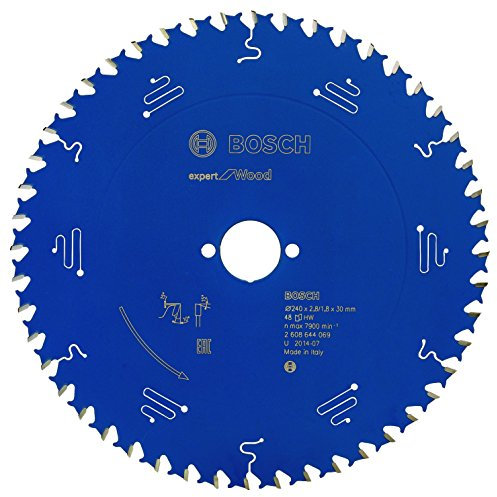 Bosch Accessories 2608644069 EXWOH 48 Tooth Top Precision Circular Saw Blade, 0 V, Blue