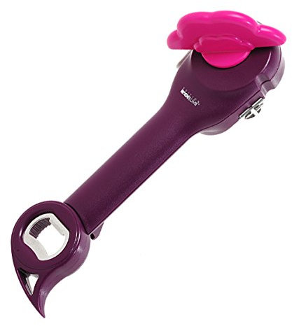 Kochblume 5-in-1 Multifunktions-Dosenöffner | Länge: 22cm | Farbe: lila