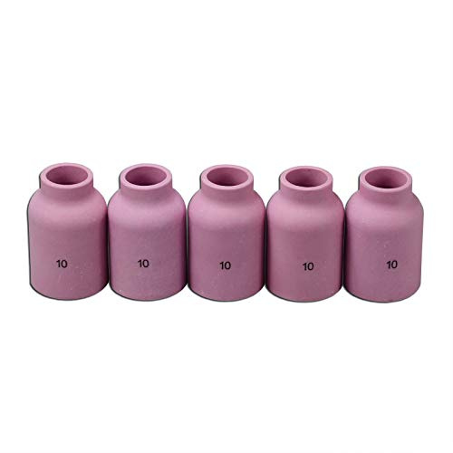 RIVERWELD WIG Gaslinse Aluminadüse 53N88 10# 16,0mm 5 Stk | 5/8 Öffnung Keramikkappe Jumbo Großdurchmesser für PTA DB SR WP 9 17 18 20 25 26 WIG